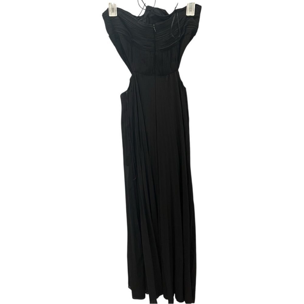 AMUR Maxi Dress Gown Black Janet Halter Pleated Sleeveless size 8 - Picture 8 of 12